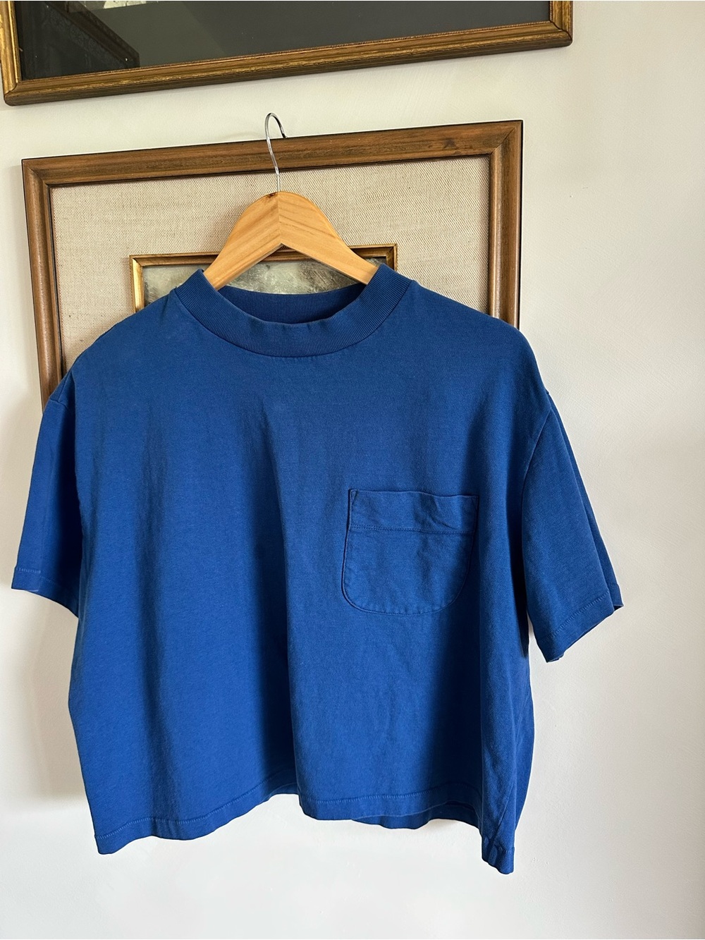 fordays 90’s Recycled Cotton Crop Tee in Royal Blue sz L